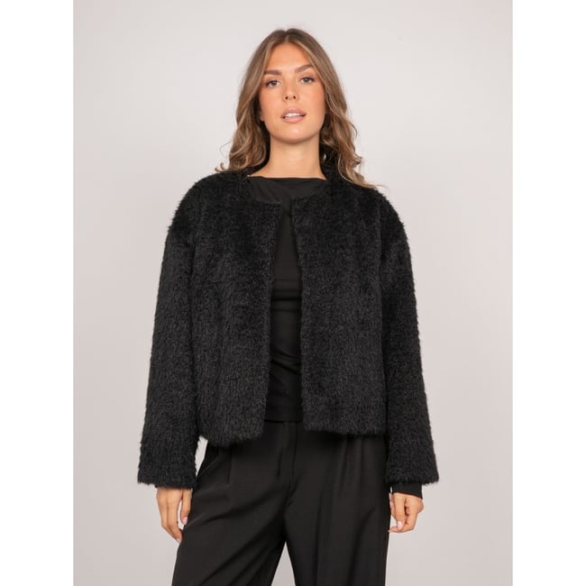 Veste Courte Maille Poil Long Usonia - DONA LISA