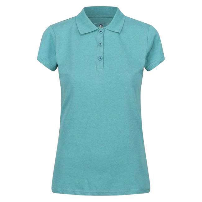 Polo uni manches courtes SINTO turquoise <span itemprop=