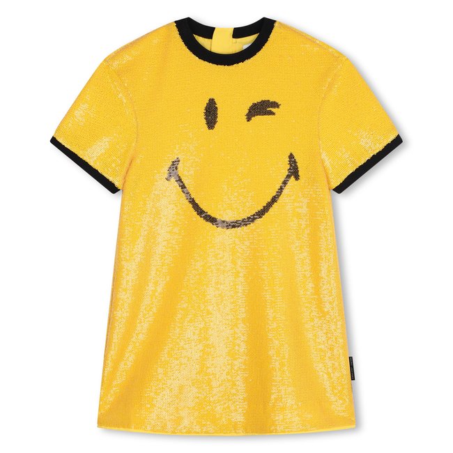 Robe de cérémonie jaune safran <span itemprop=