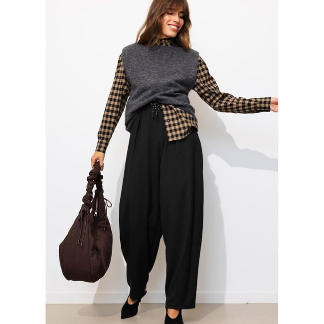 Pantalon balloon noir <span itemprop=