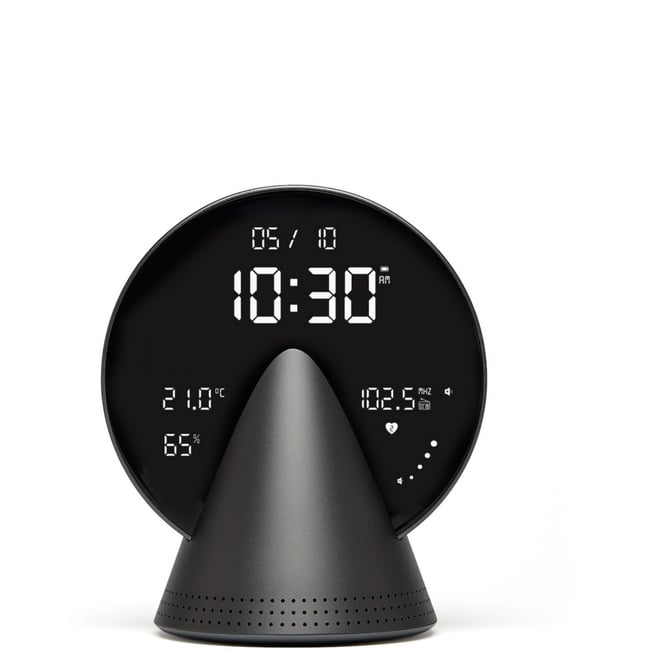 Radio réveil Conic Clock avec fonction Bluetooth Gris - LEXON