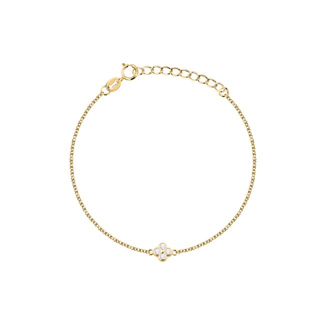 Bracelet FLOWER SYMBOL or jaune <span itemprop=