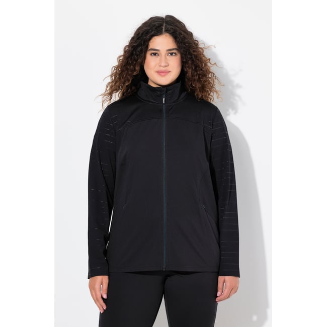 Veste en molleton élastique noir <span itemprop=
