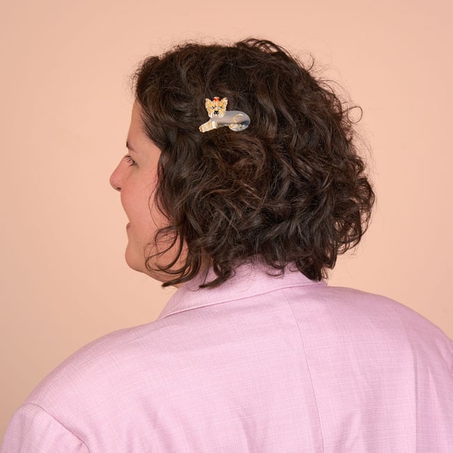 Barrette YORKSHIRE beige et gris <span itemprop=