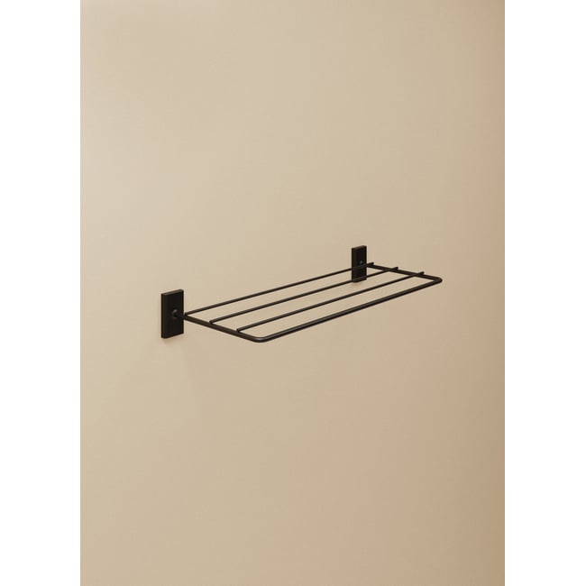 Porte-serviette Tablette mural  NEXT Couleur noir mat <span itemprop=