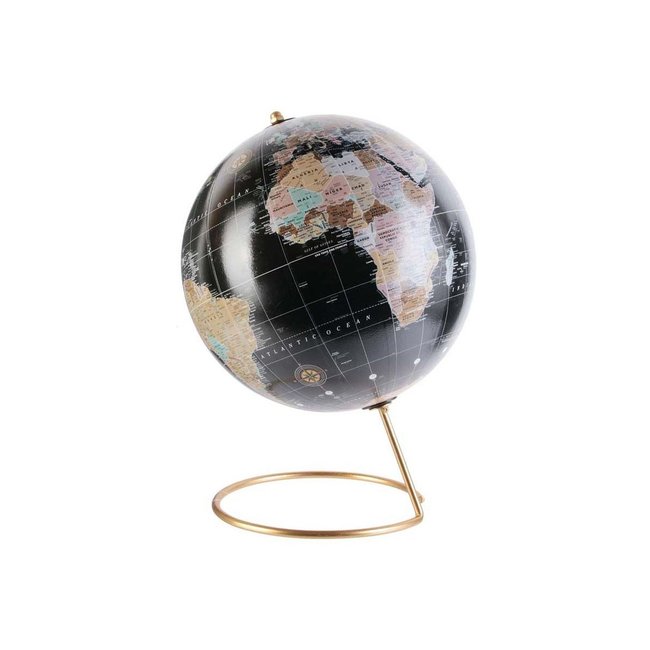 Globe terrestre Happy working 21 cm Couleur noir <span itemprop=
