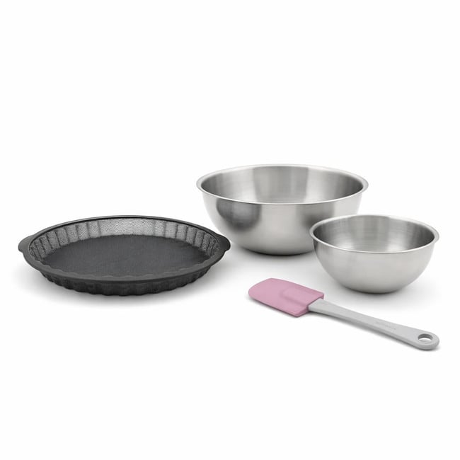 Set de 4 ustensiles de pâtisserie moule SILICONE FIBRE DE VERRE noir|gris <span itemprop=