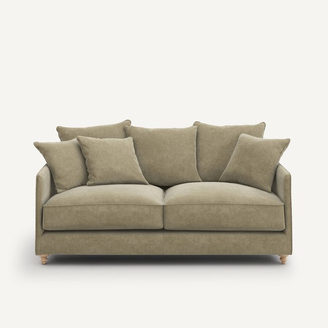 Divano letto compatto velluto stonewashed, Lazare grigio shiitake AM.PM