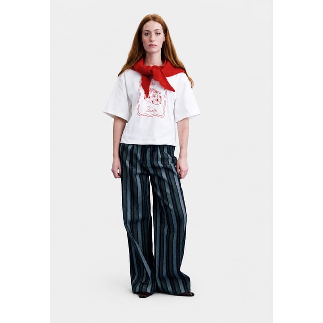 T-shirt Valise en coton VALISE beige crème <span itemprop=