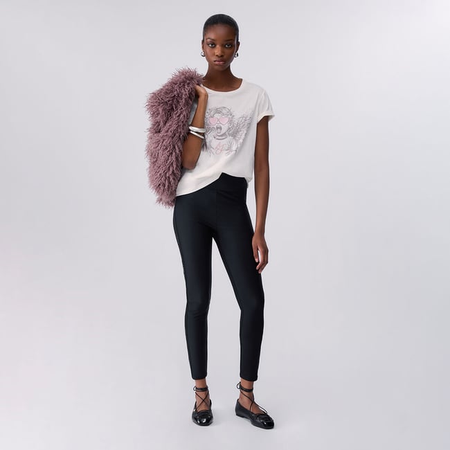 T-shirt à imprimé ange blanc <span itemprop=