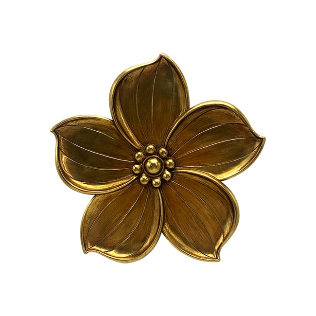 Déco murale fleur 20.5cm Couleur or <span itemprop=