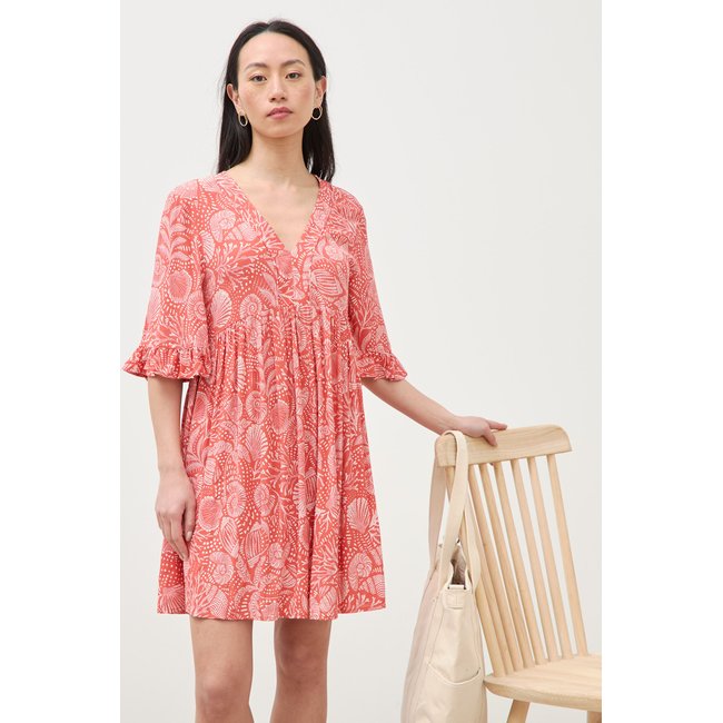 Robe col v manches au coude - BONOBO