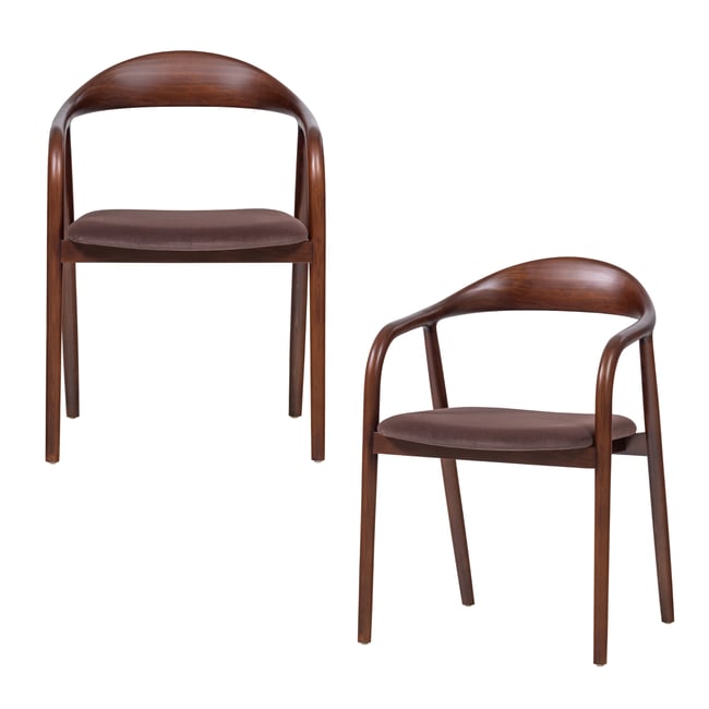 Chaise de salle à manger en bois de hêtre BRAN Couleur marron <span itemprop=