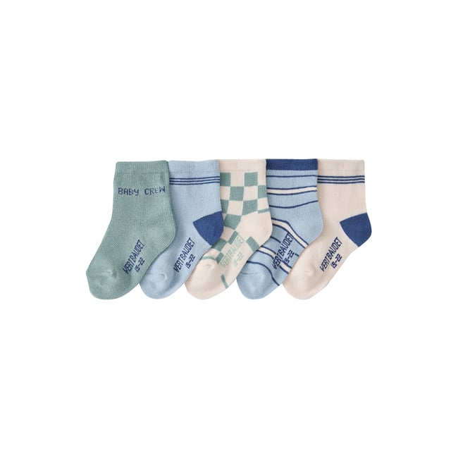 Lot de 5 chaussettes bleu ciel <span itemprop=