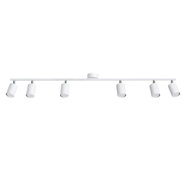 Plafonnier Acier Blanc GU10 6 Lemmi Couleur blanc <span itemprop=