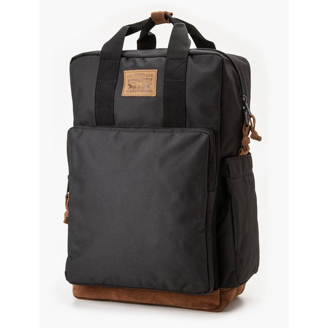Sac à dos L-Pack Large Elevation empiècement cuir noir <span itemprop=