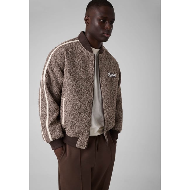 Blouson Bomber marron multi <span itemprop=