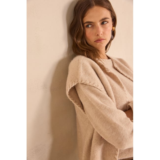 Gilet sans manches en laine mélangé ANTHEA - Maison 123