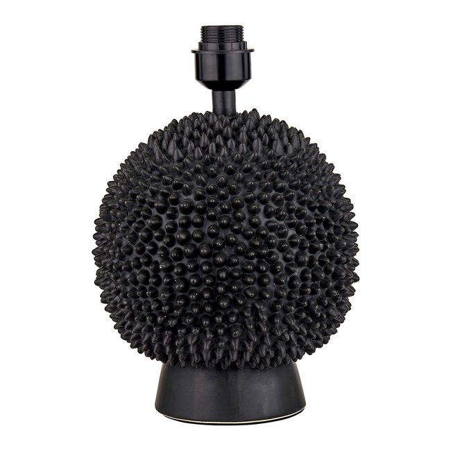 Black Ceramic Sea Urchin Table Lamp Base, black, ÉDITÉ