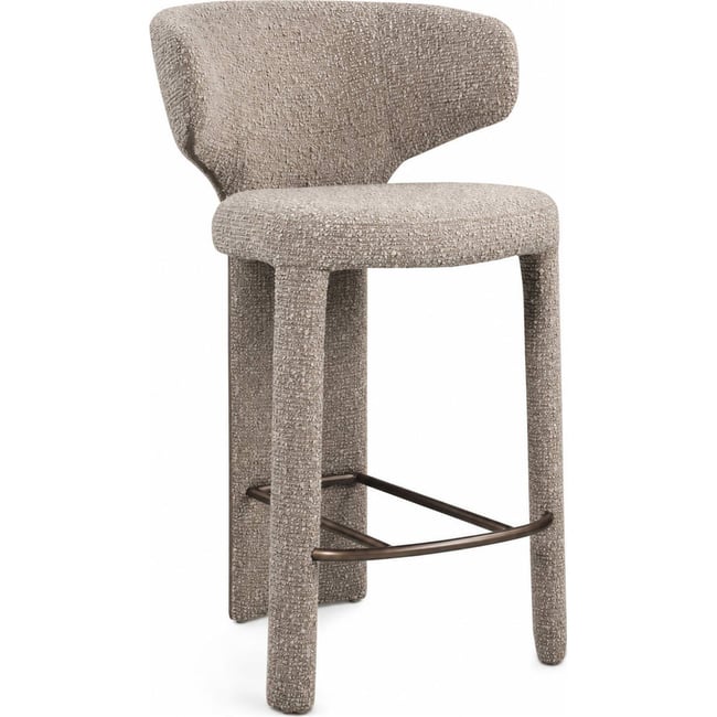 Tabouret de comptoir texturé Couleur moka chiné <span itemprop=