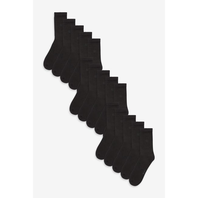Chaussettes rembourrées, lot de 15 paires noir <span itemprop=
