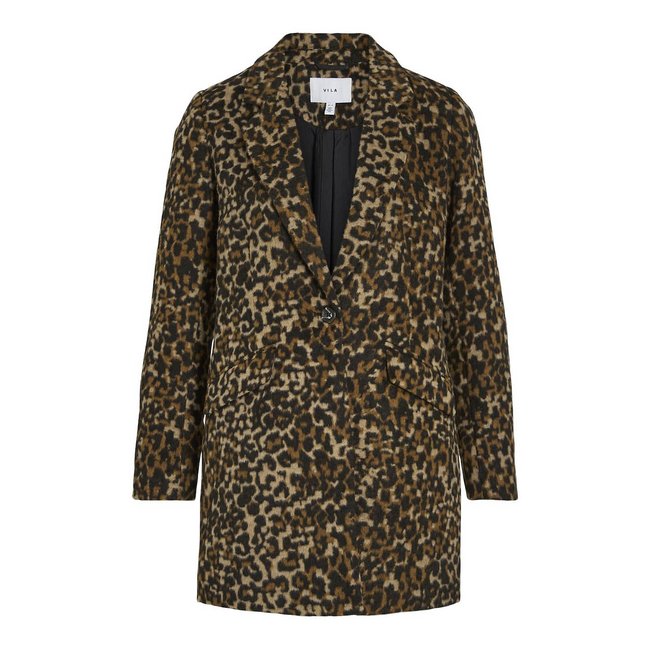 Cappotto dritto motivo leopardato fantasia leopardata VILA