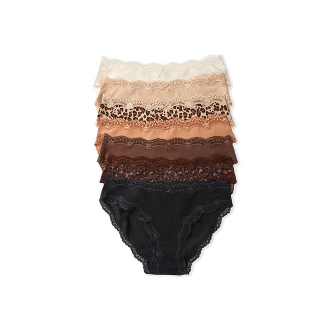 Lot de 7 culottes en coton JIMMA multicolore <span itemprop=