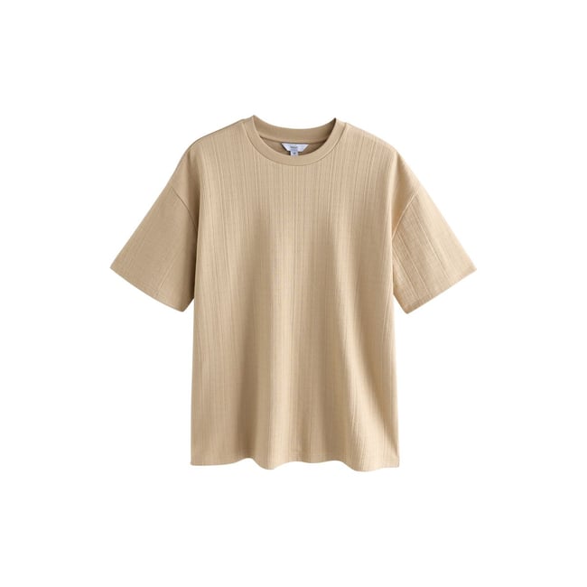 T-shirt décontracté texturé pierre neutre <span itemprop=