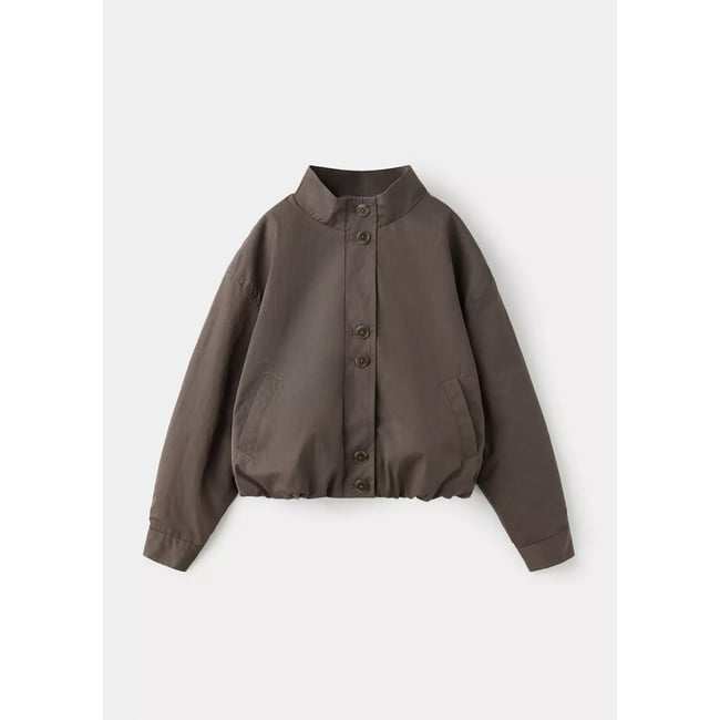 Veste bomber marron <span itemprop=