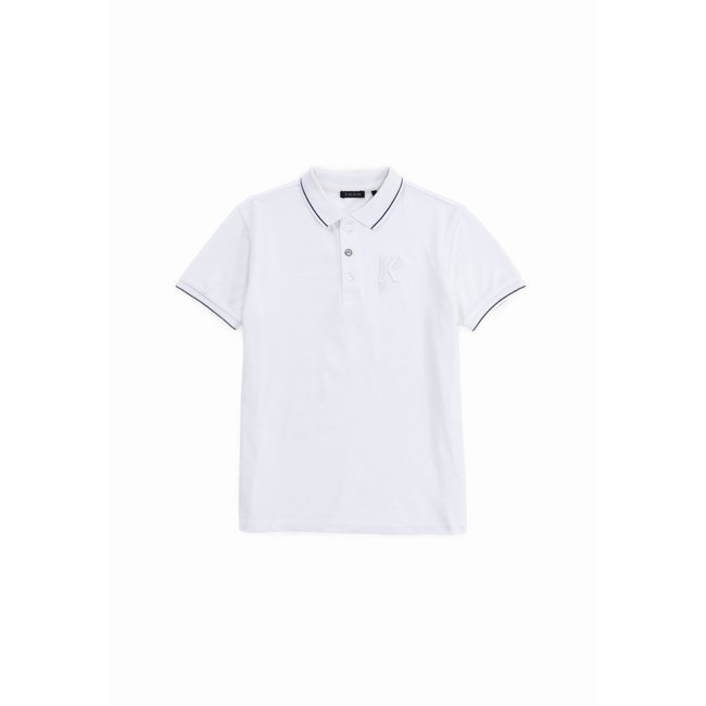 Polo broderie K-éclair blanc <span itemprop=