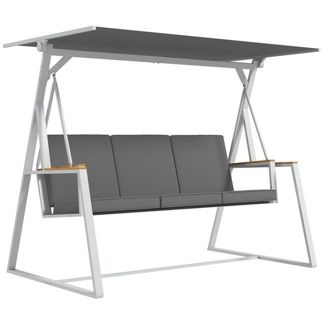 Banc à bascule Acier Gris foncé gris <span itemprop=