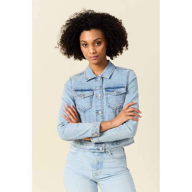 Blouson en jean denim bleach <span itemprop=