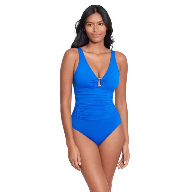 Beach Club Solids Swimsuit, royal blue, LAUREN RALPH LAUREN