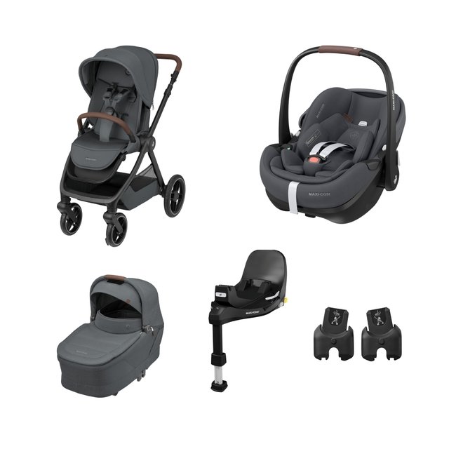 Pack Poussette Naissance Oxford+, Cosi Pebble 360 Pro 2, Embase FamilyFix 360 Pro - MAXI COSI