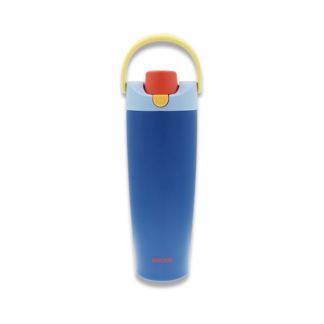 Gourde isotherme bleue avec poignée Couleur bleu <span itemprop=