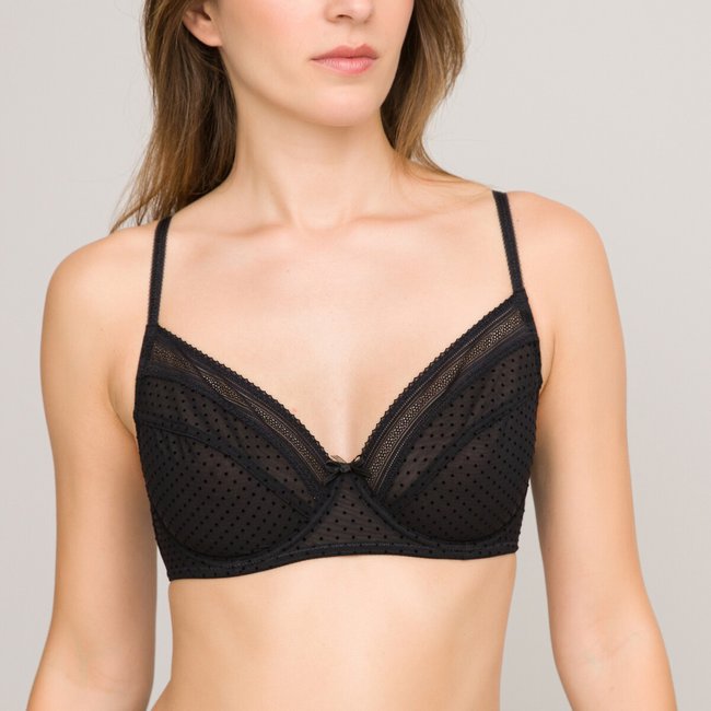 BH Aerobie, Full-Cup-Form, Plumetis-Tüll schwarz <span itemprop=
