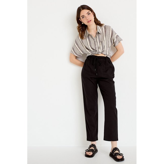Pantalon large 7/8ème taille haute - CACHE CACHE