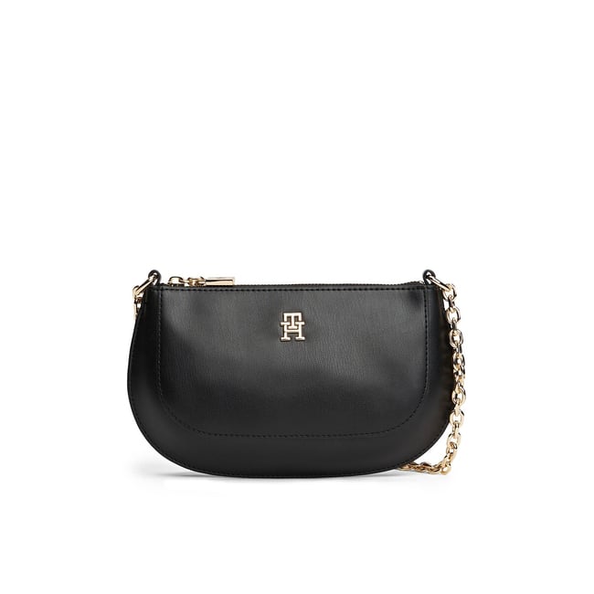 TH Glam Mini Chain Shoulder Bag, black, TOMMY HILFIGER