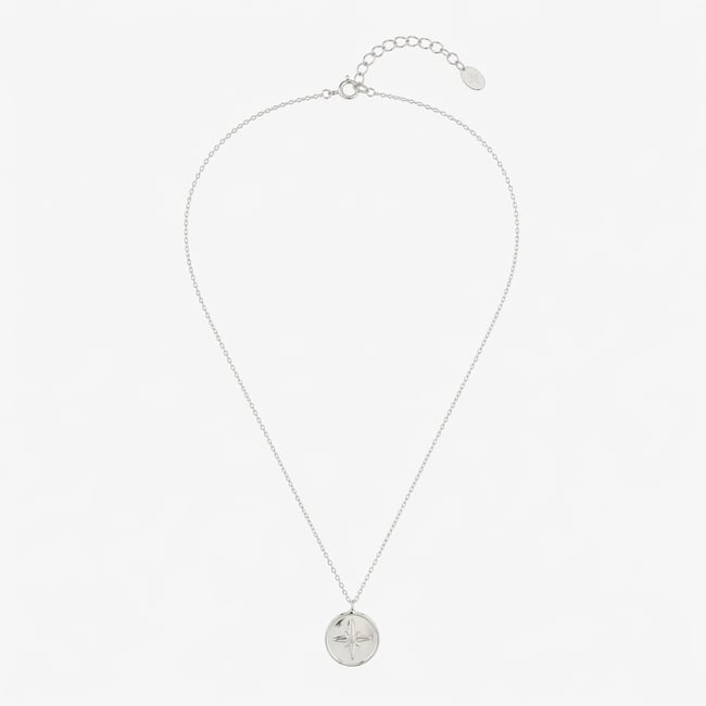 Collier médaille étoile Argent Garanti v019844 <span itemprop=
