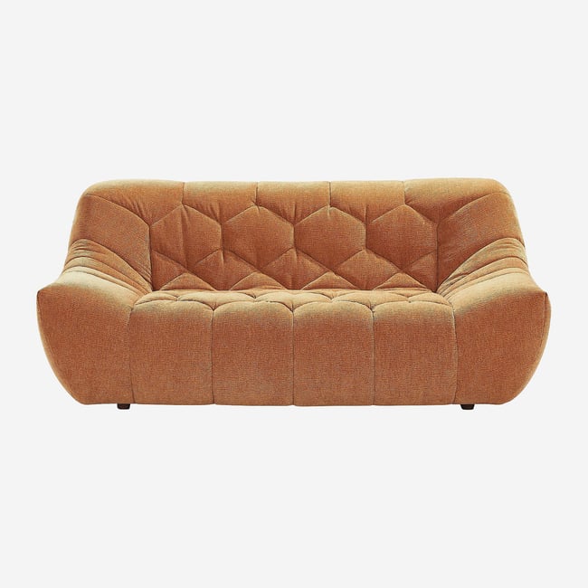 Canapé fixe tissu MELFI Couleur terracotta <span itemprop=