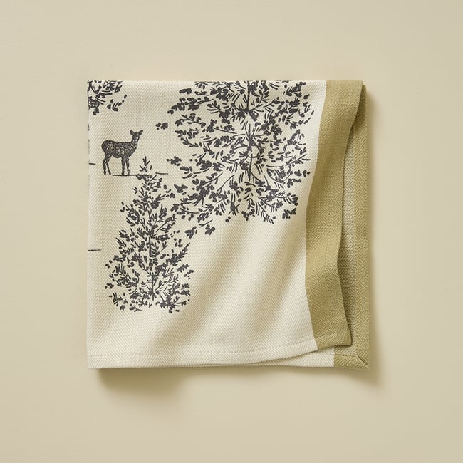 Serviette de table TRESOR DES FORETS naturel <span itemprop=
