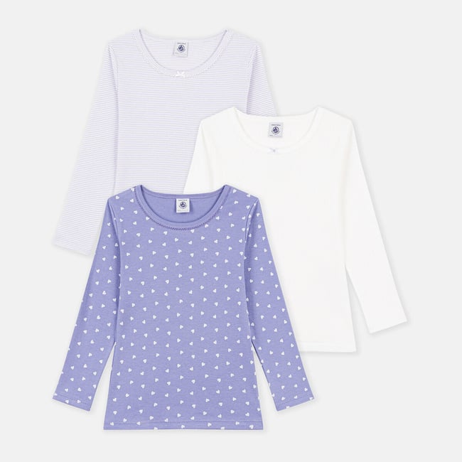 Set van 3 T-shirts met lange mouwen <span itemprop=