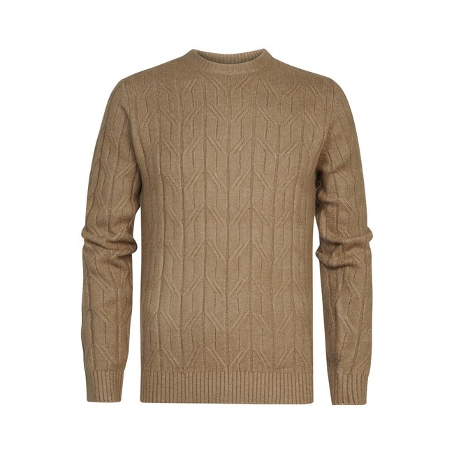 Crew Neck Jumper, beige, PETROL INDUSTRIES