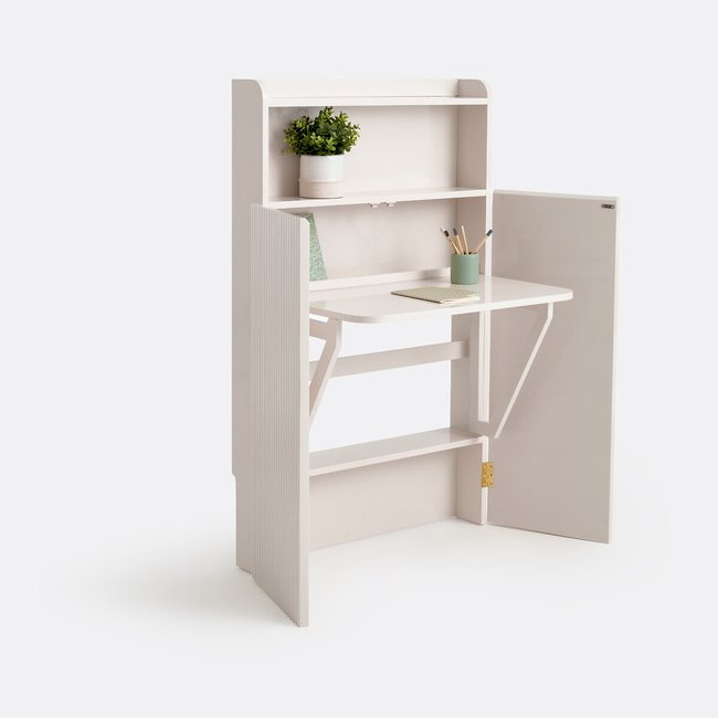 Bureau étagère, MAORO Couleur beige <span itemprop=