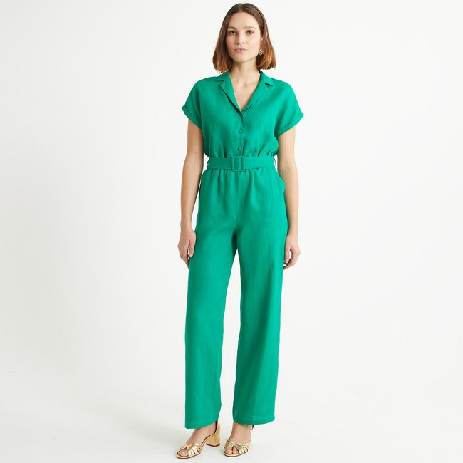 Mono de lino verde <span itemprop=