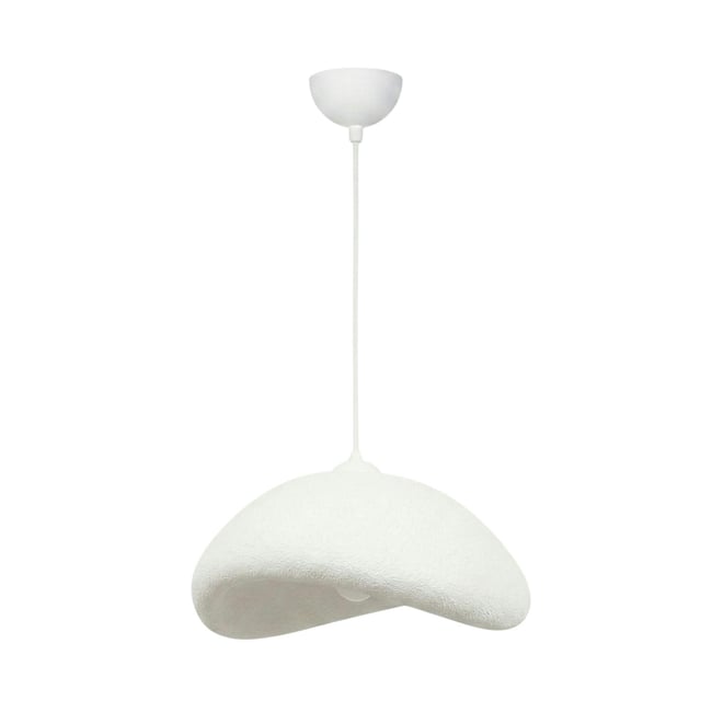 Suspension chambre blanche 2 lampes 52 cm NOXIS Couleur blanc <span itemprop=