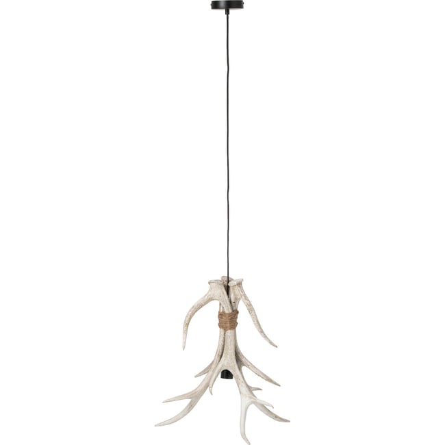Plafonnier ramure en résine Couleur beige clair <span itemprop=