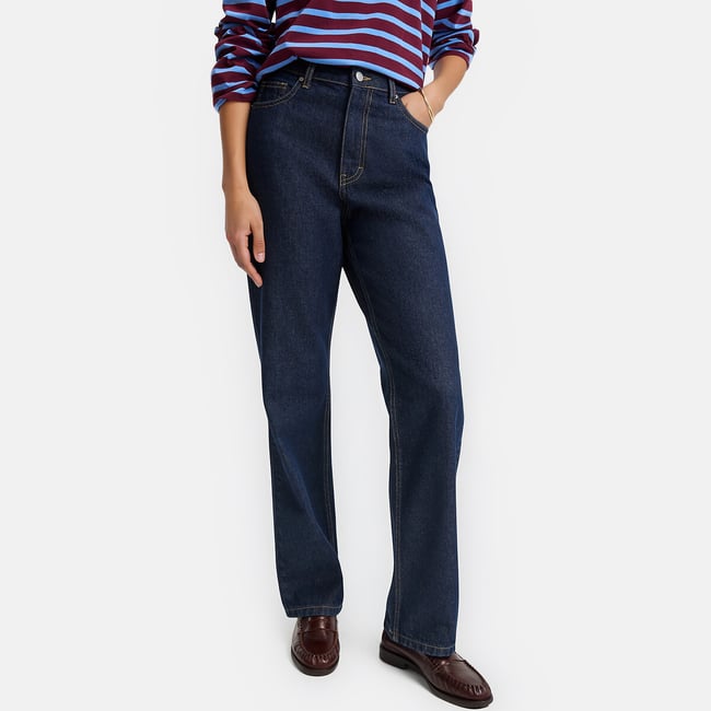 Raka stentvättade jeans för kvinnor - LA REDOUTE COLLECTIONS