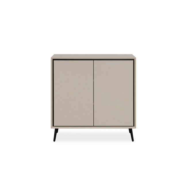 Petit buffet taupe 2 portes AVIO Couleur beige <span itemprop=