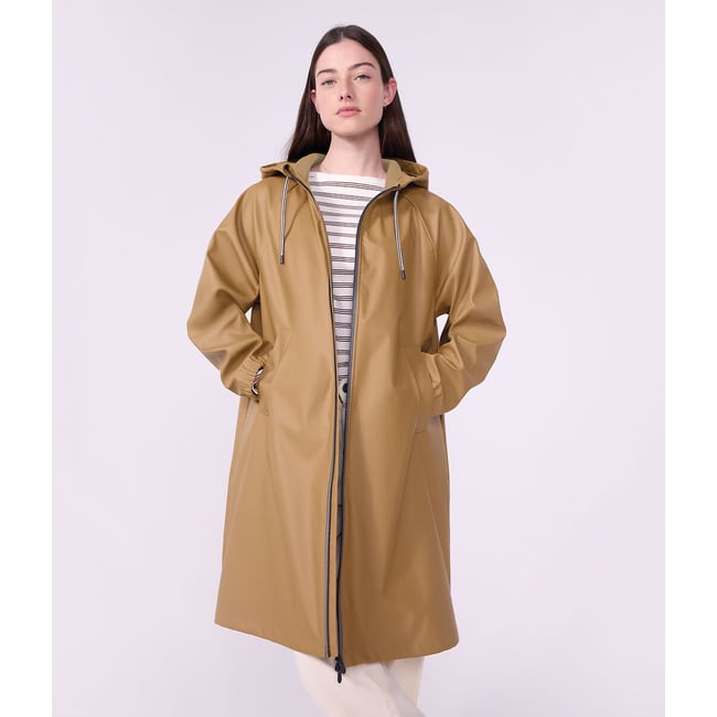 Two-Tone Long Waxed Jacket - PETIT BATEAU
